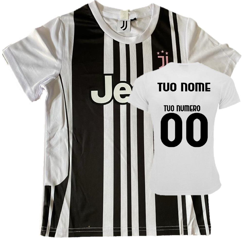 Maglia Calcio Juventus Bianco Nera 2025/2026 – Replica Ufficiale Juventus FC – Personalizzabile con Nome e Numero | Mod. PS 41410