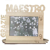 Cornice Portafoto “Grazie Maestra / Grazie Maestro” con Inserto Porta Foto – 100% Made in Italy – PS 00015 PRS