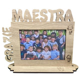 Cornice Portafoto “Grazie Maestra / Grazie Maestro” con Inserto Porta Foto – 100% Made in Italy – PS 00015 PRS