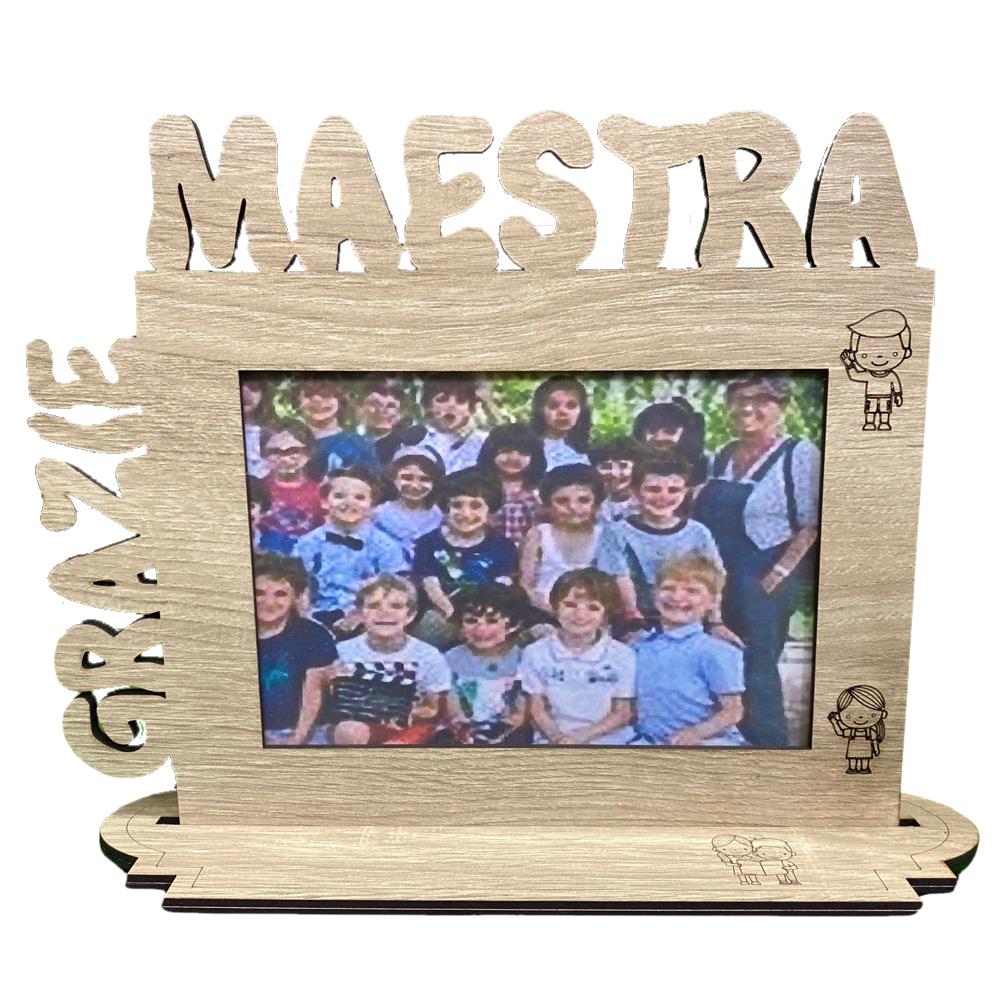 Cornice Portafoto “Grazie Maestra / Grazie Maestro” con Inserto Porta Foto – 100% Made in Italy – PS 00015 PRS