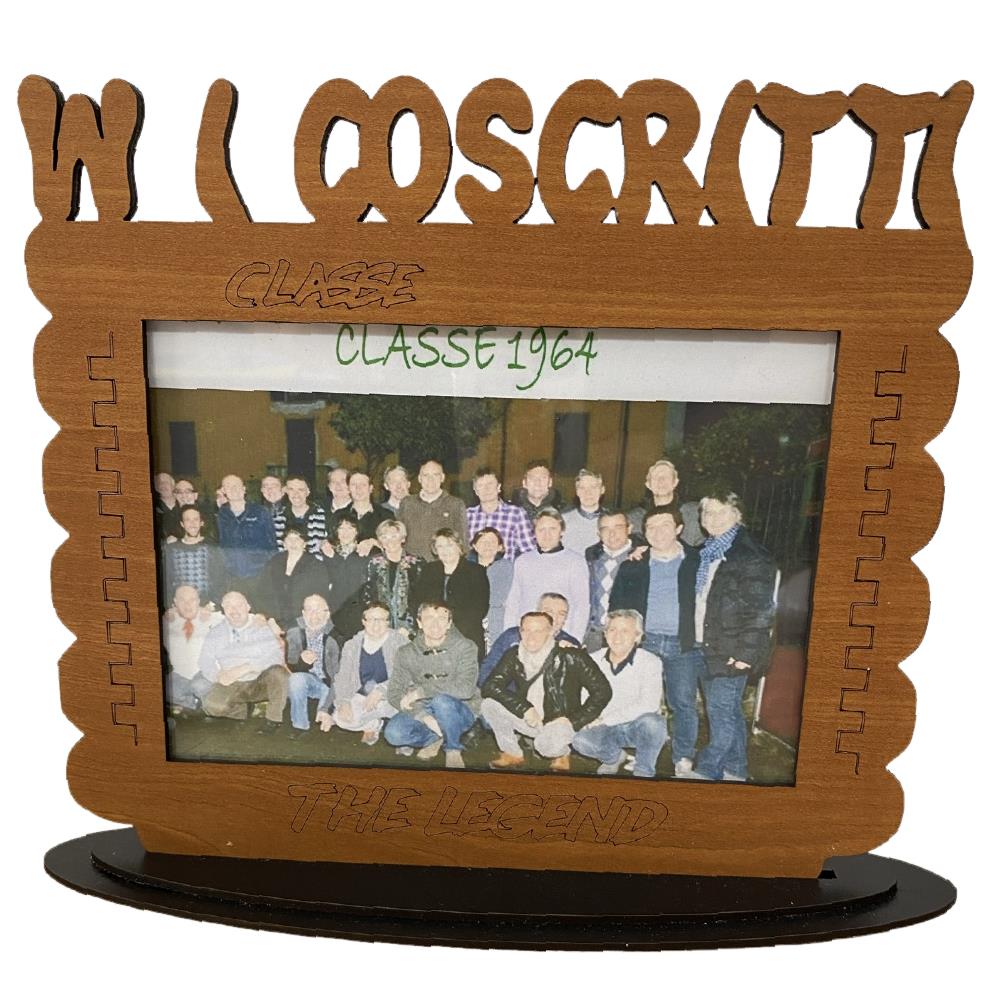 Cornice Portafoto “W I COSCRITTI” 28x24 cm con Inserto Porta Foto Personalizzabile – 100% Made in Italy – PS 00031 PRS