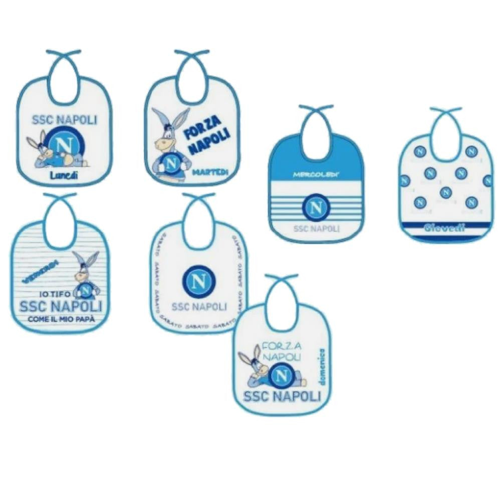 Set 7 Bavaglini Neonato SSC Napoli – Prodotto Ufficiale SSC Napoli PS 00045