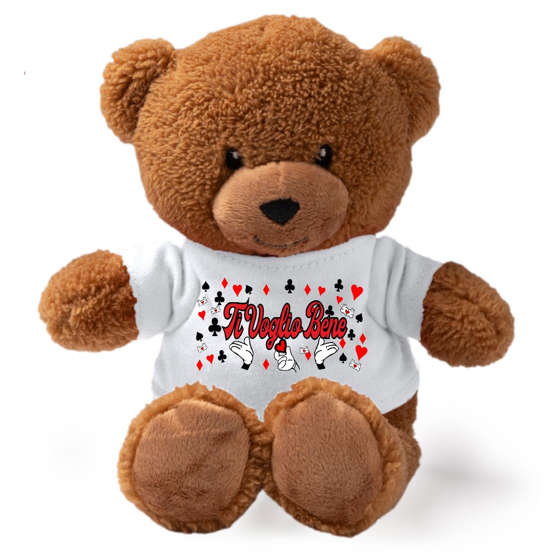 Peluche Orsetto “Ti Voglio Bene / Ti Amo” – Personalizzabile con Nome | Teddy Bear 18 cm PS 33790-006
