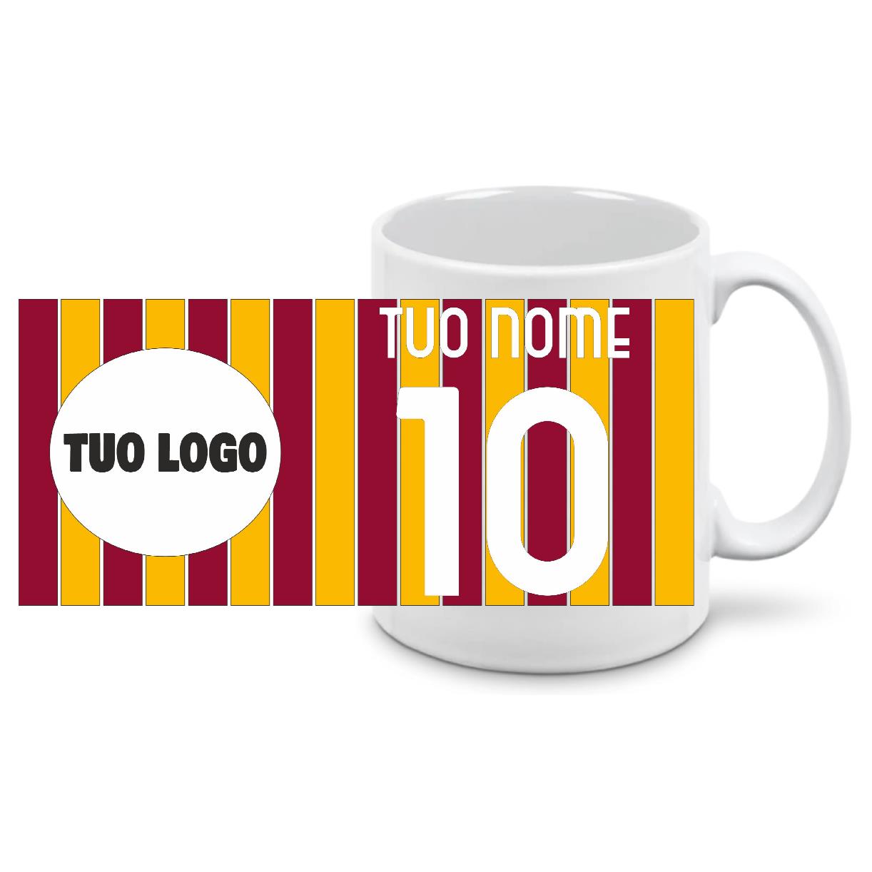 Tazza Calcio Personalizzabile – Nome, Numero e Logo – Mug per Tifosi  – PS 09370-SOCCER