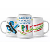 Boccale Birra Scudetto Calcio Internazionale Campione D'Italia 25/26 21 Scudetti |  500 ml  – PS 13517-INT-01
