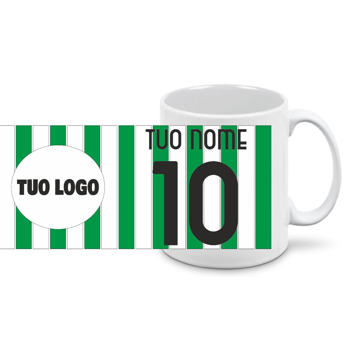 Tazza Calcio Personalizzabile – Nome, Numero e Logo – Mug per Tifosi  – PS 09370-SOCCER