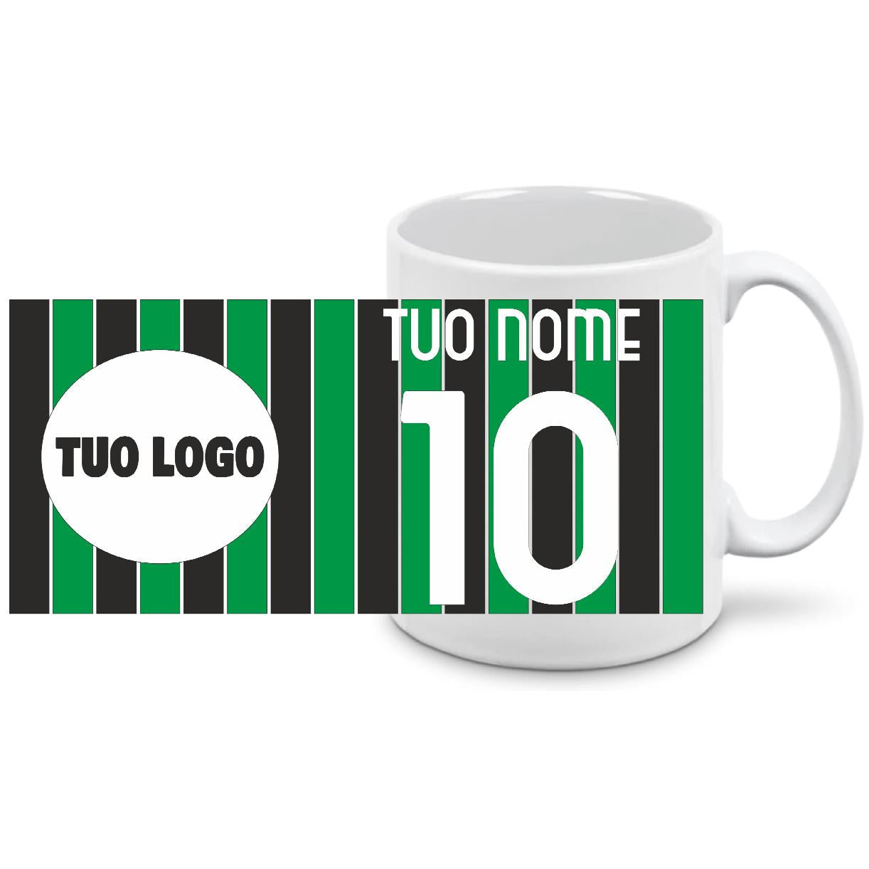 Tazza Calcio Personalizzabile – Nome, Numero e Logo – Mug per Tifosi  – PS 09370-SOCCER