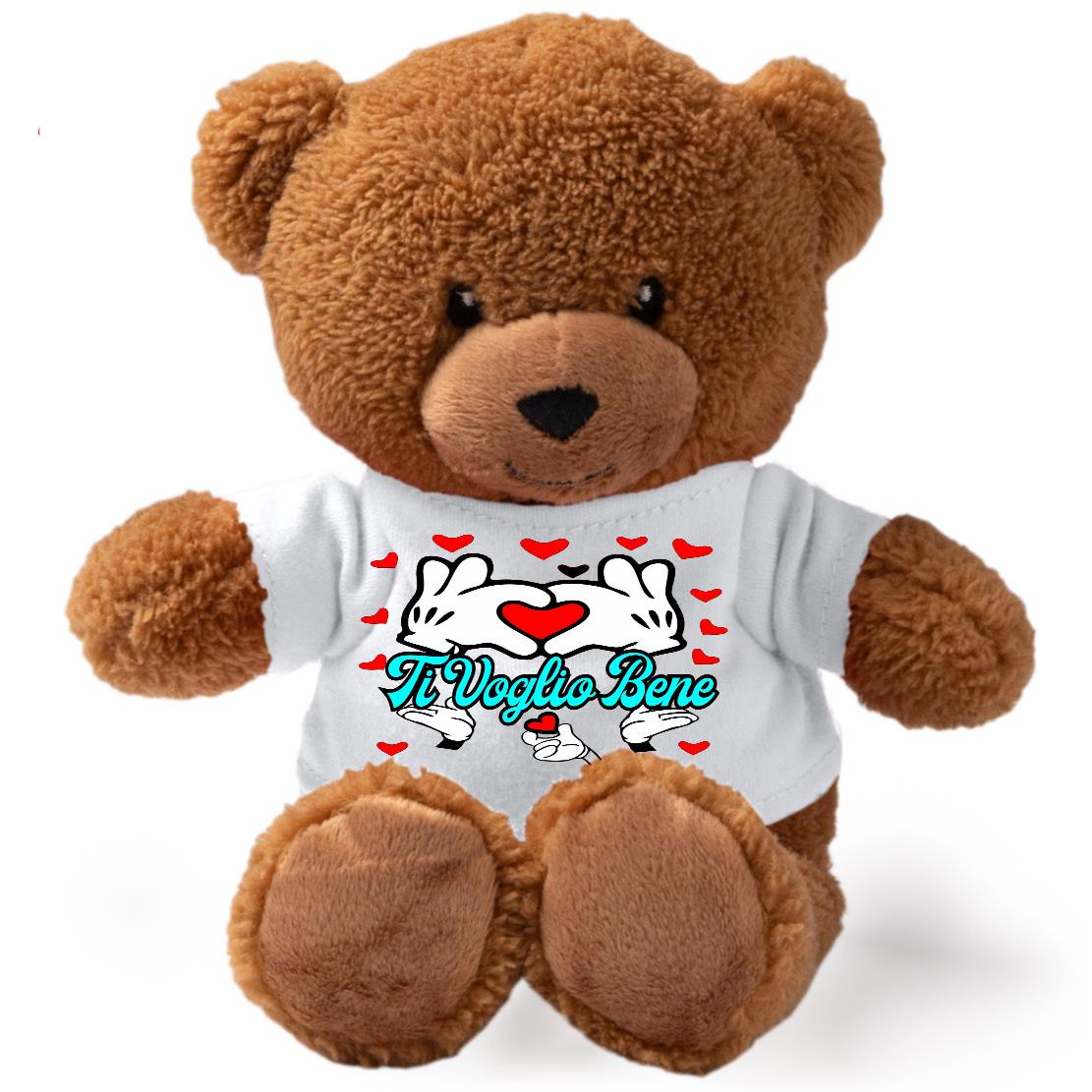 Peluche Orsetto “Ti Voglio Bene / Ti Amo” – Personalizzabile con Nome | Teddy Bear 18 cm PS 33790-006