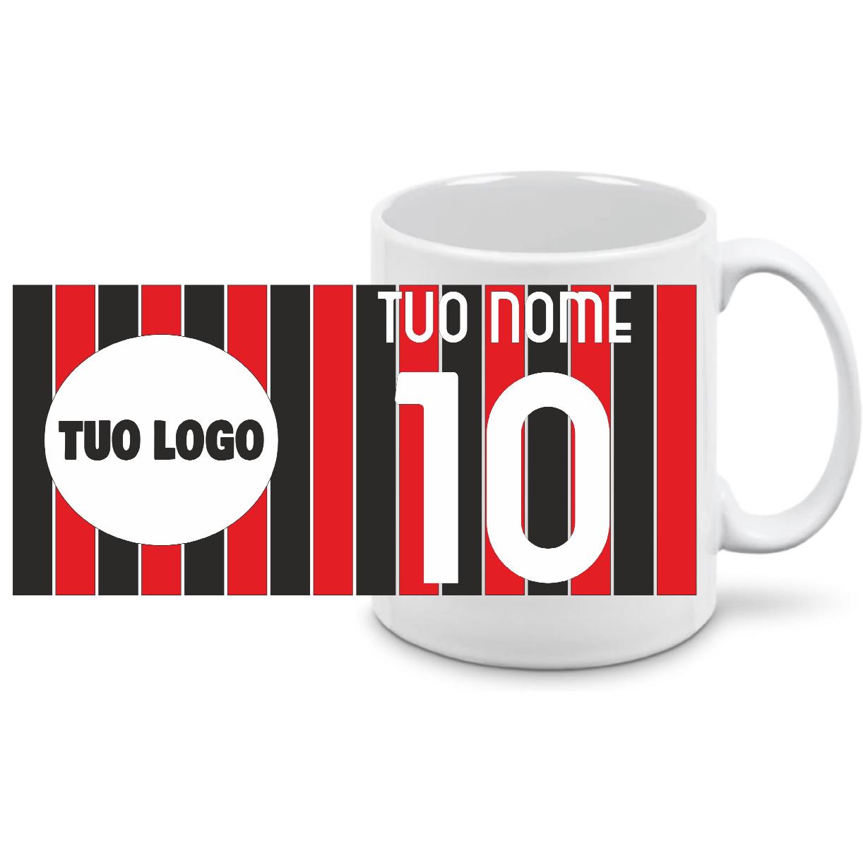 Tazza Calcio Personalizzabile – Nome, Numero e Logo – Mug per Tifosi  – PS 09370-SOCCER