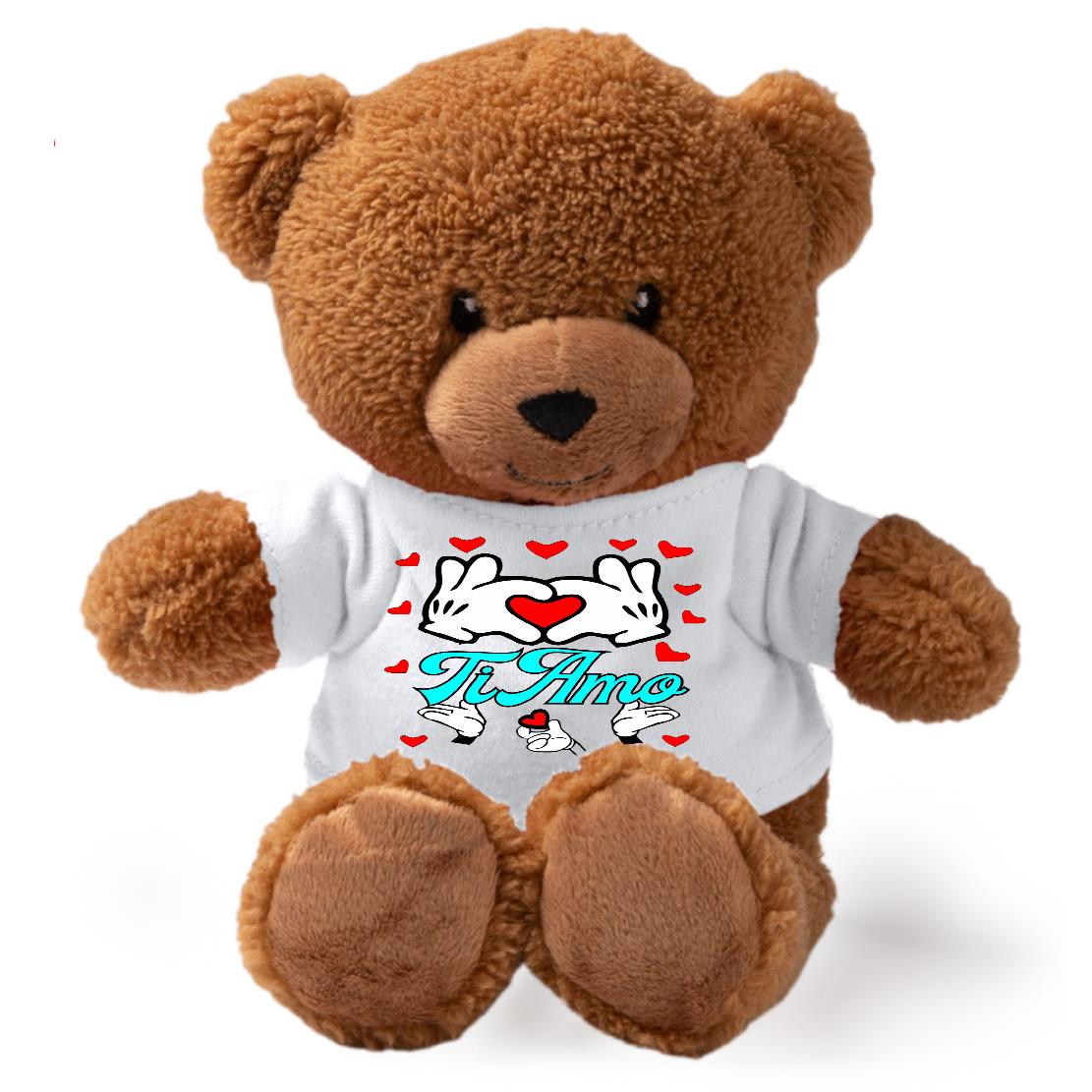 Peluche Orsetto “Ti Voglio Bene / Ti Amo” – Personalizzabile con Nome | Teddy Bear 18 cm PS 33790-006
