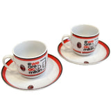 Set 2 Tazzine da Caffè in Ceramica A.C. Milan – Prodotto Ufficiale PS 00757