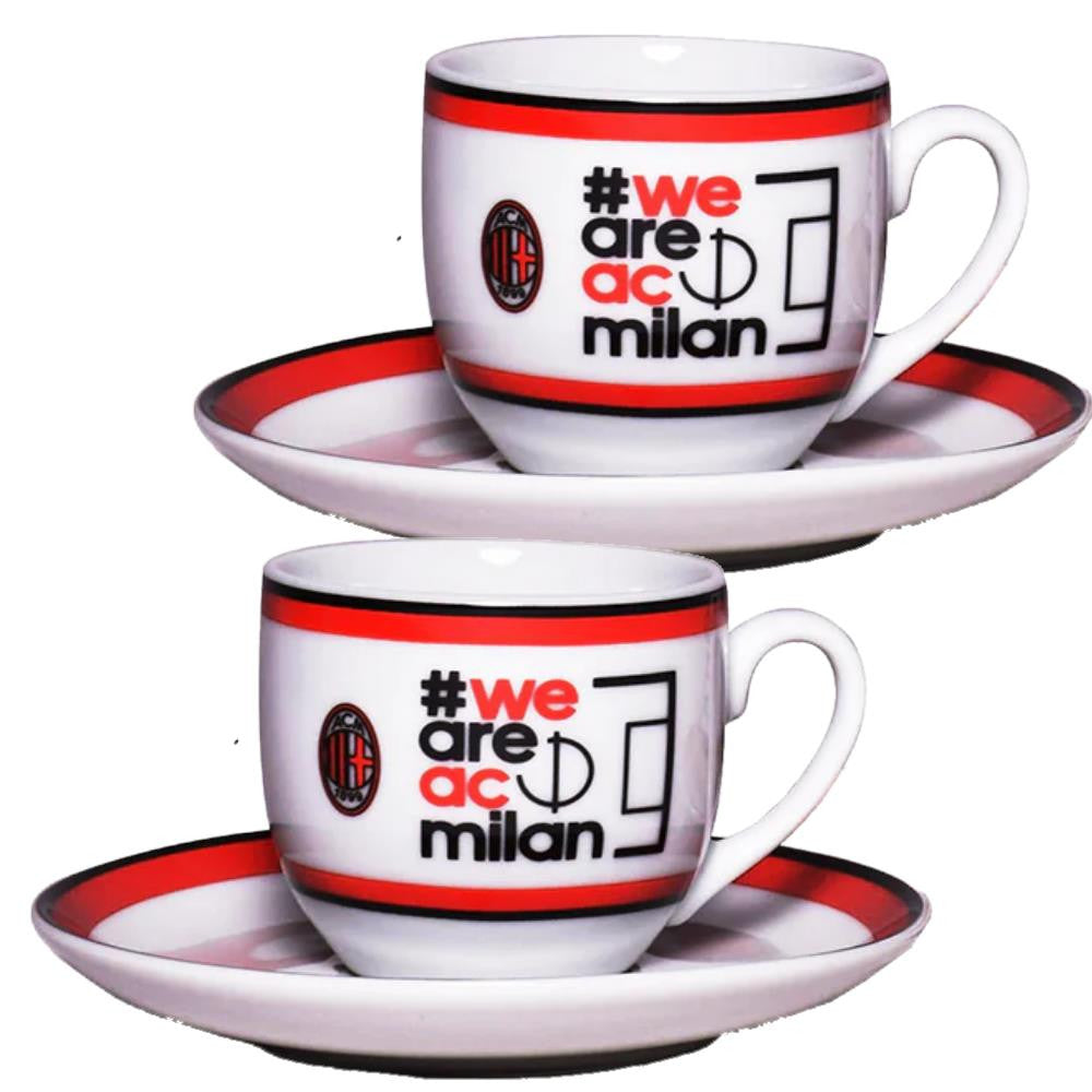 Set 2 Tazzine da Caffè in Ceramica A.C. Milan – Prodotto Ufficiale PS 00757