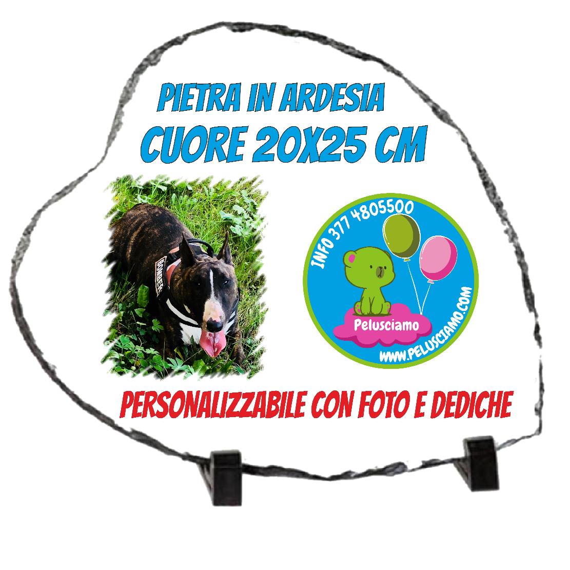 Cornice in Pietra Ardesia a Cuore – Soprammobile Personalizzato 20×25 cm PS 00779