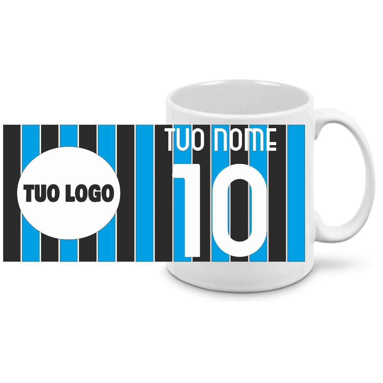 Tazza Calcio Personalizzabile – Nome, Numero e Logo – Mug per Tifosi  – PS 09370-SOCCER