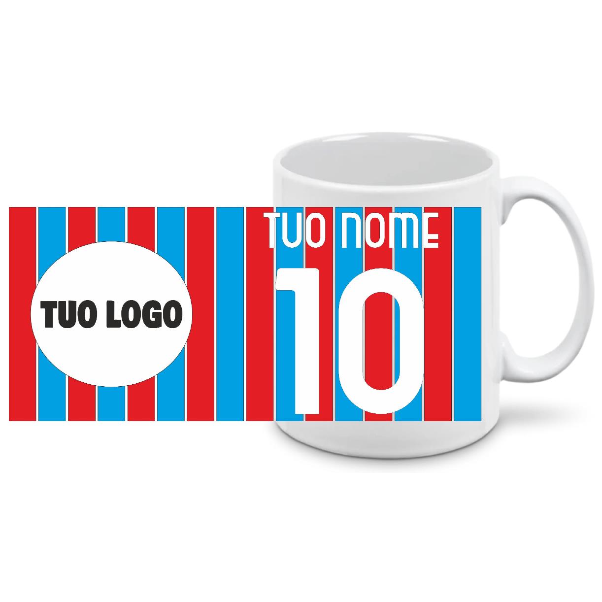 Tazza Calcio Personalizzabile – Nome, Numero e Logo – Mug per Tifosi  – PS 09370-SOCCER