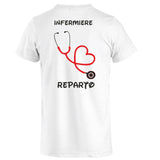 T-Shirt Personalizzabile Infermiera/Dottore/OSS con Stetoscopio Cuore – PS P 27431-A-116