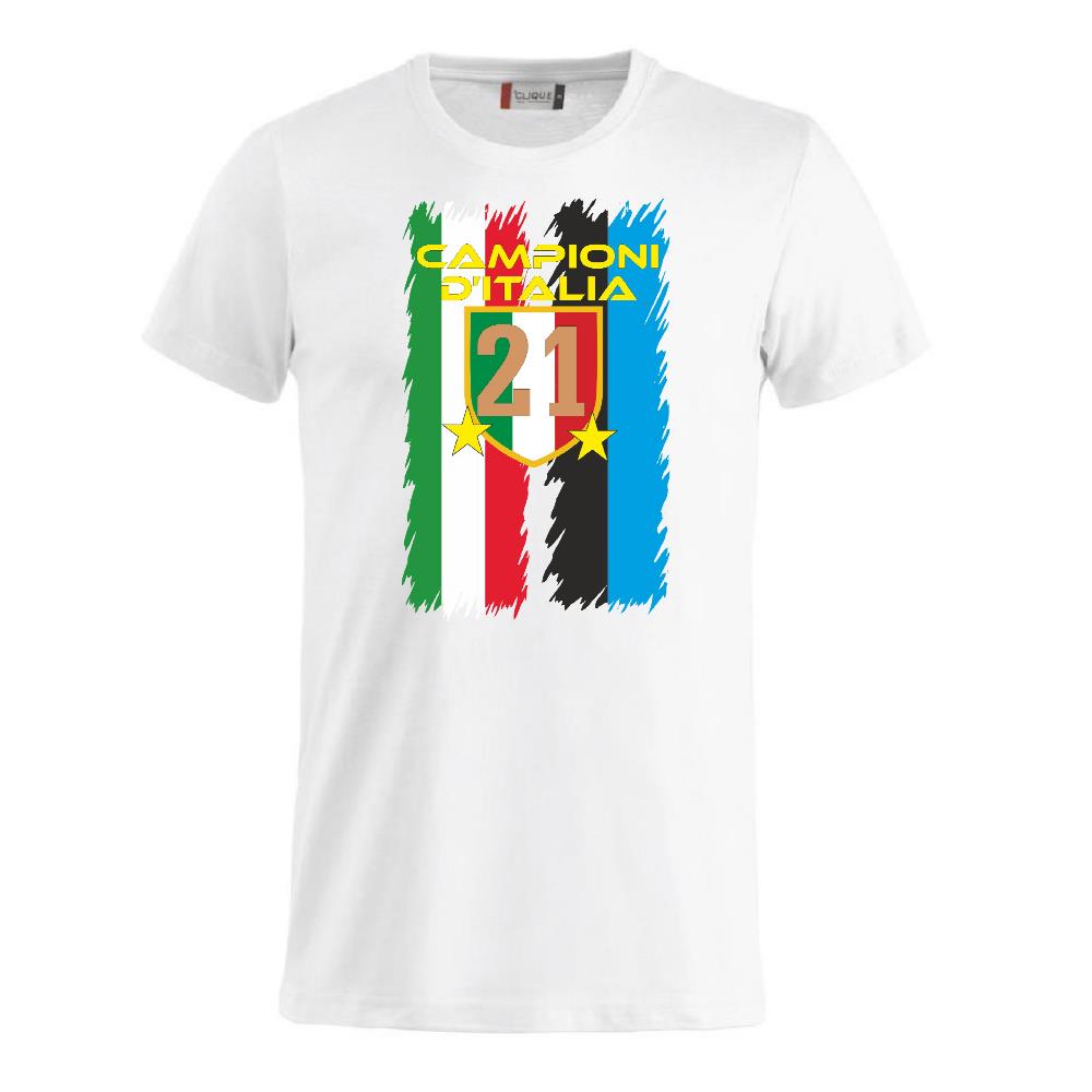 T-Shirt Calcio Inter Campioni d’Italia 2025/26 – 21 Scudetti 2 Stelle – PS 27431-INT-06