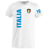 T-Shirt Italia In Cotone Personalizzabile con Nome e Numero PS 27431-A126