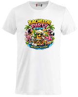 T-Shirt Addio al Celibato Bachelor Party Crew No Rules All Fun Personalizzabile con Nome PS 27431-A-40