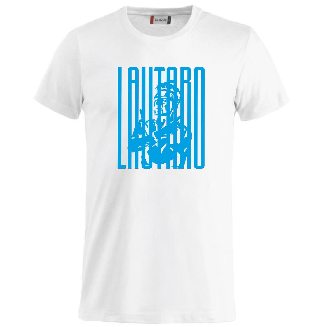 T-Shirt Lautaro Martinez Magliette Tifosi Interisti Maglietta in Cotone Abbigliamento Calcio PS 27431-A033