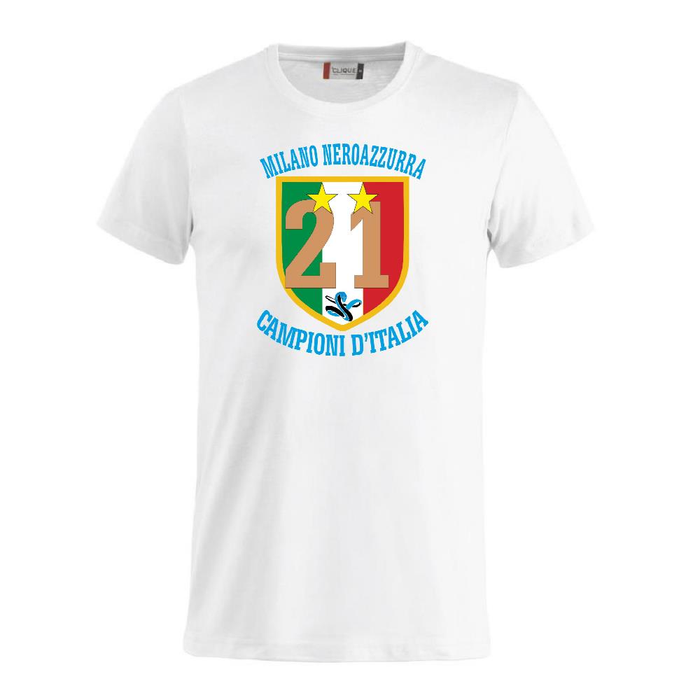 T-Shirt Scudetto Inter Campioni d’Italia 25/26 – Seconda Stella 21 Scudetti Scudetto Neroazzurro – PS 27431-A042