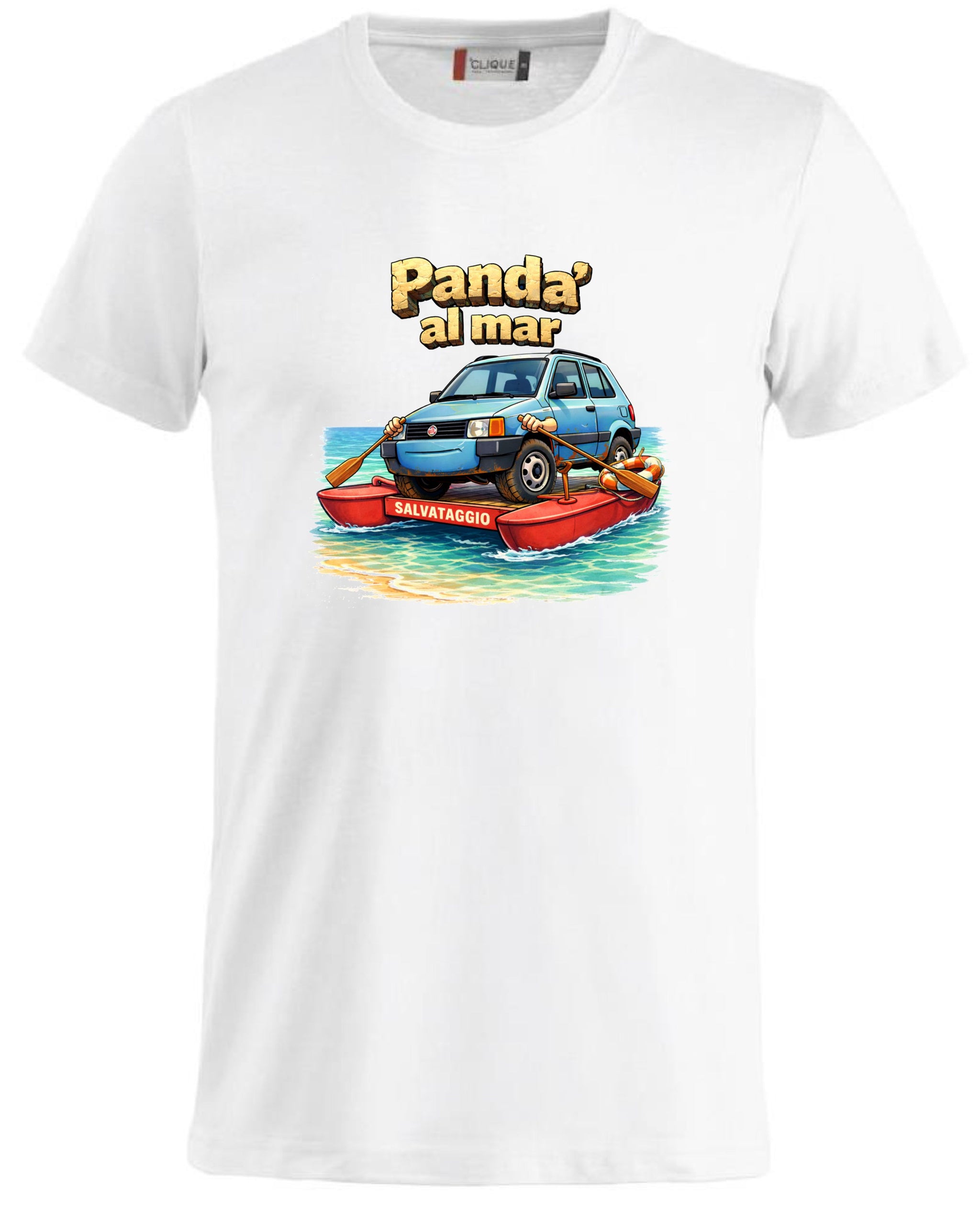 T-Shirt Simpatica “Panda al Mar, Panda’ in Muntagna” – Idea Regalo Divertente – PS 27431-A-141 PRS