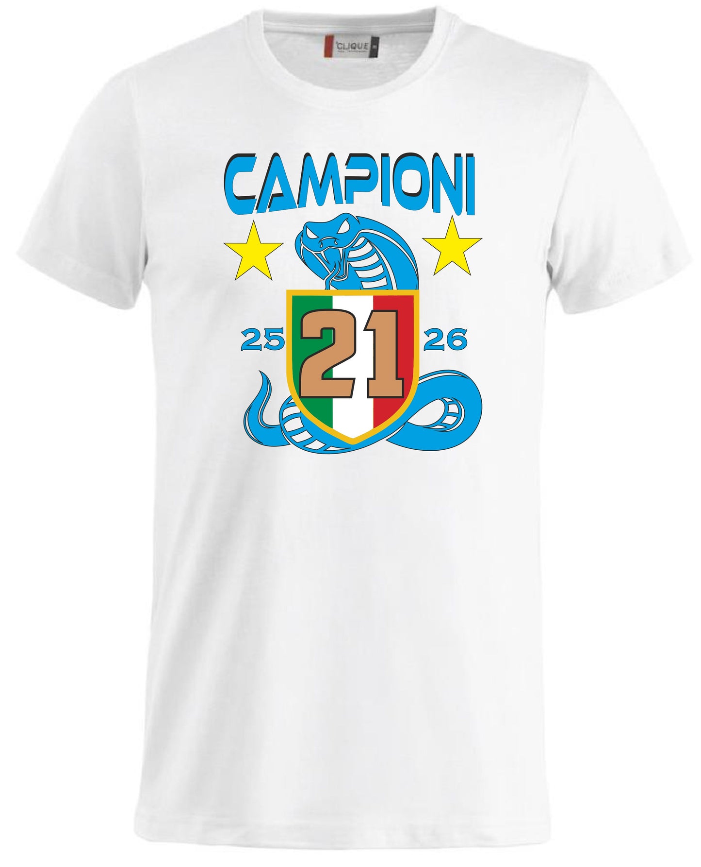 T-Shirt Inter Campione d’Italia 2025/2026 –  21 Scudetti Biscione  – PS 27431-INT-08