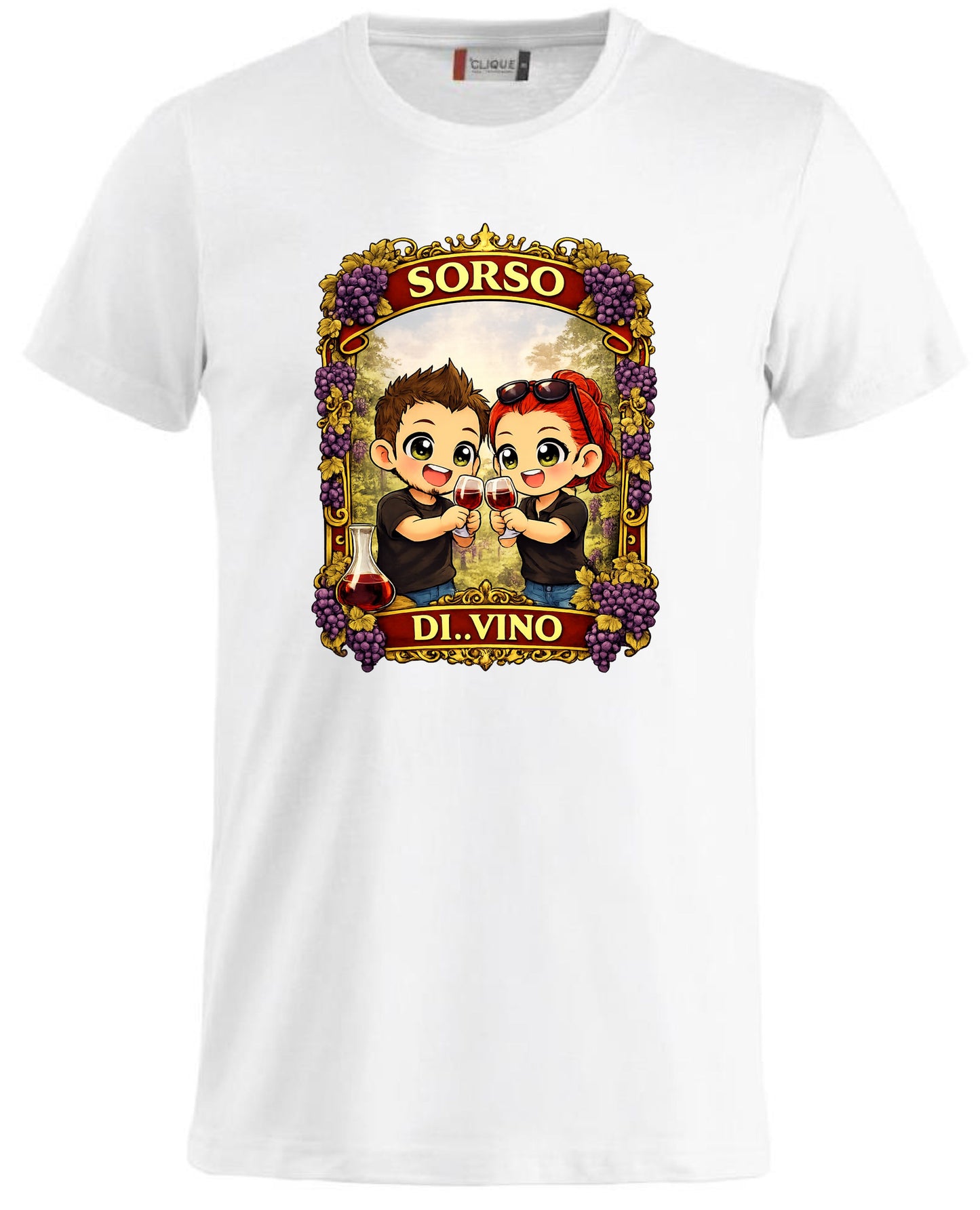 T-Shirt Divertente “Sorso di Vino” Personalizzabile con Nome – Idea Regalo per Amanti del Vino – PS 27431-A-142 PRS