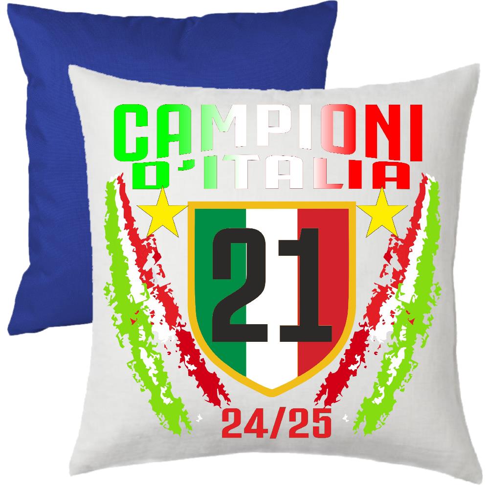 Cuscino Calcio Inter Campioni d’Italia 2026 – 21 Scudetti Seconda Stella – 38×38 cm – PS 10746-INT01