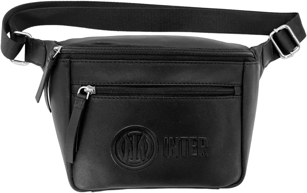 Marsupio Inter in Pelle – Borsello a Tracolla Prodotto Ufficiale FC Internazionale Milano – Mod. PS 01028