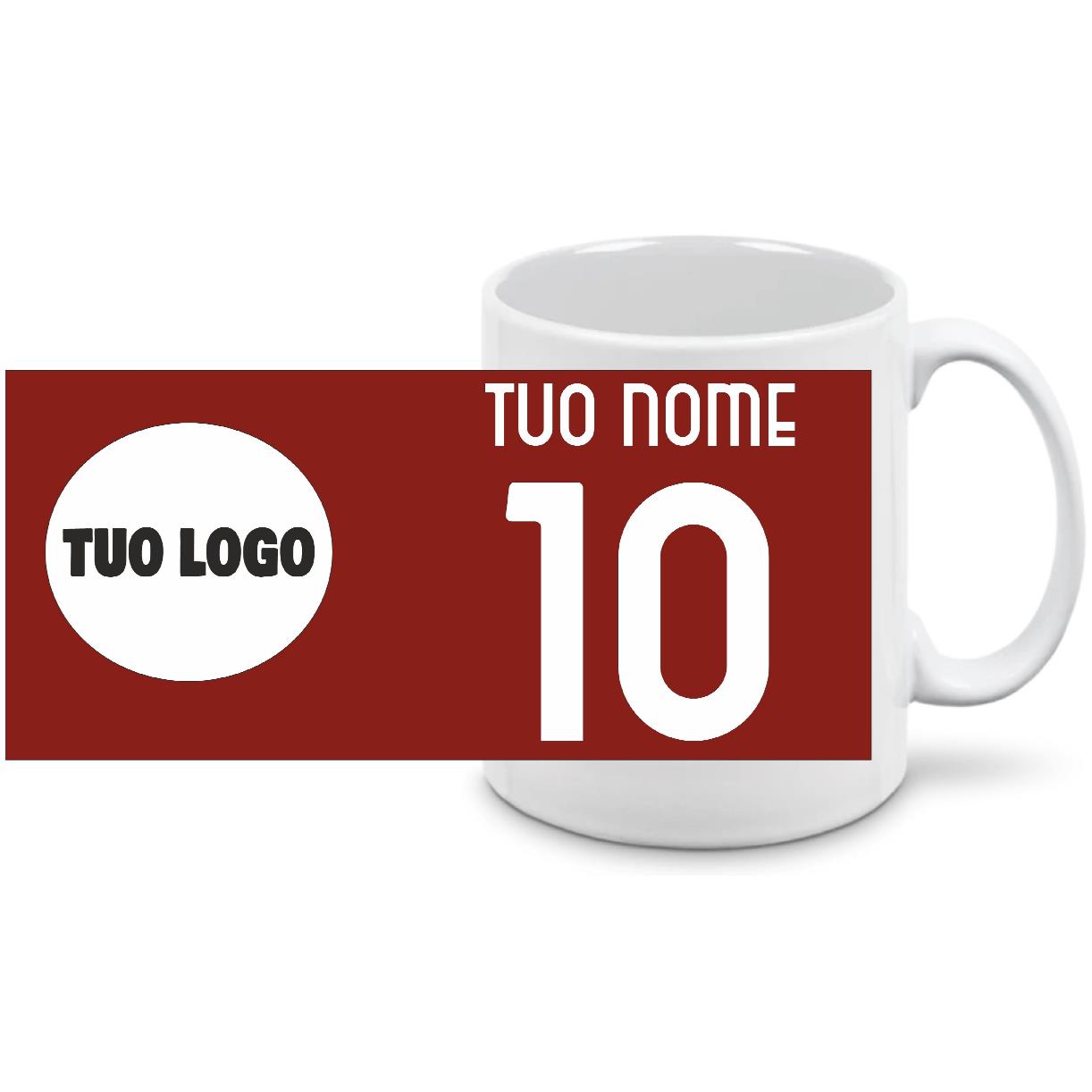 Tazza Calcio Personalizzabile – Nome, Numero e Logo – Mug per Tifosi  – PS 09370-SOCCER