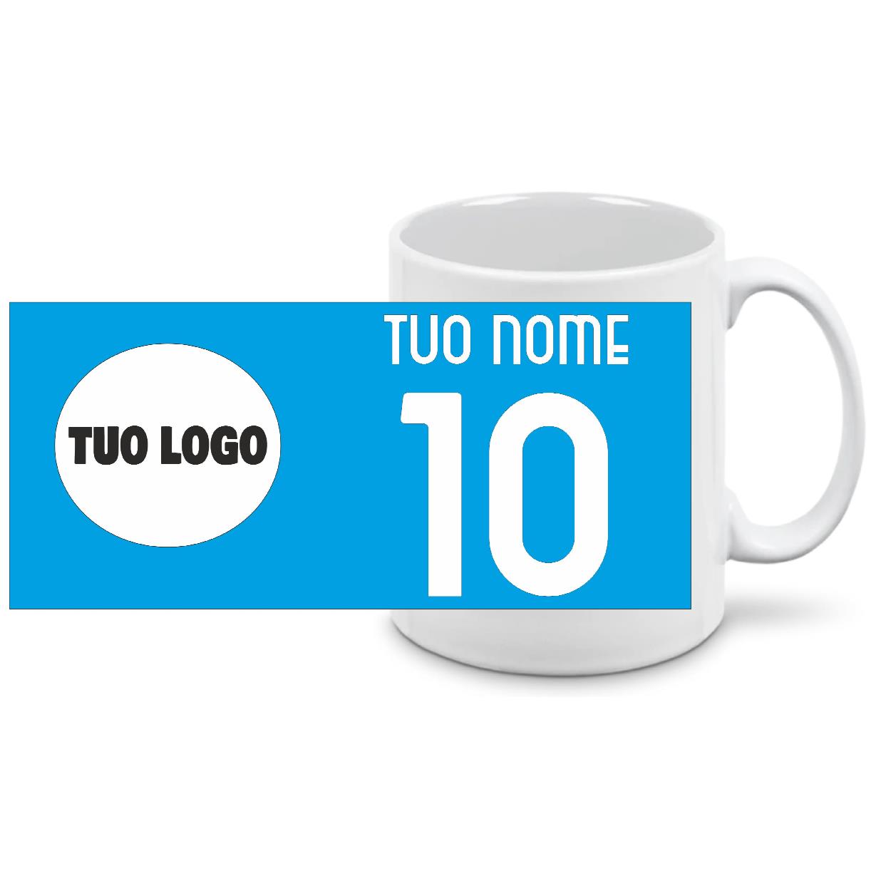 Tazza Calcio Personalizzabile – Nome, Numero e Logo – Mug per Tifosi  – PS 09370-SOCCER