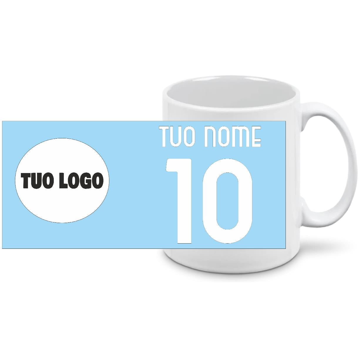 Tazza Calcio Personalizzabile – Nome, Numero e Logo – Mug per Tifosi  – PS 09370-SOCCER