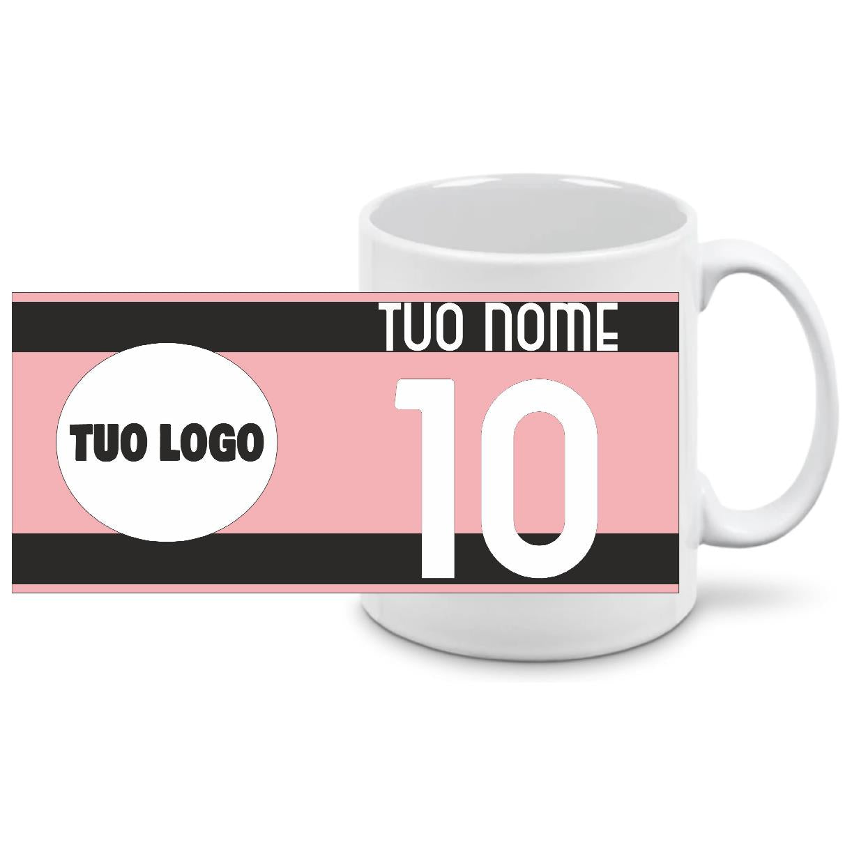 Tazza Calcio Personalizzabile – Nome, Numero e Logo – Mug per Tifosi  – PS 09370-SOCCER