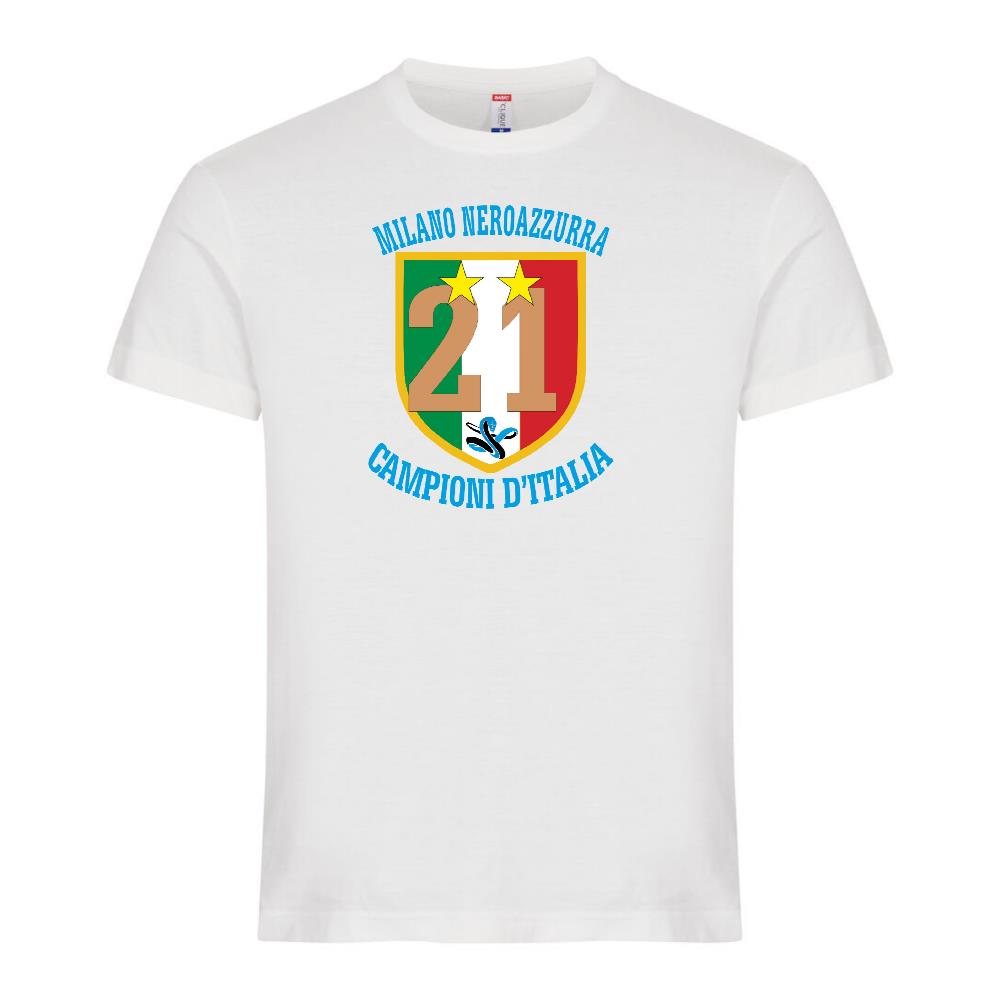 T-Shirt Scudetto Inter Campioni d’Italia 25/26 – Seconda Stella 21 Scudetti Scudetto Neroazzurro – PS 27431-A042