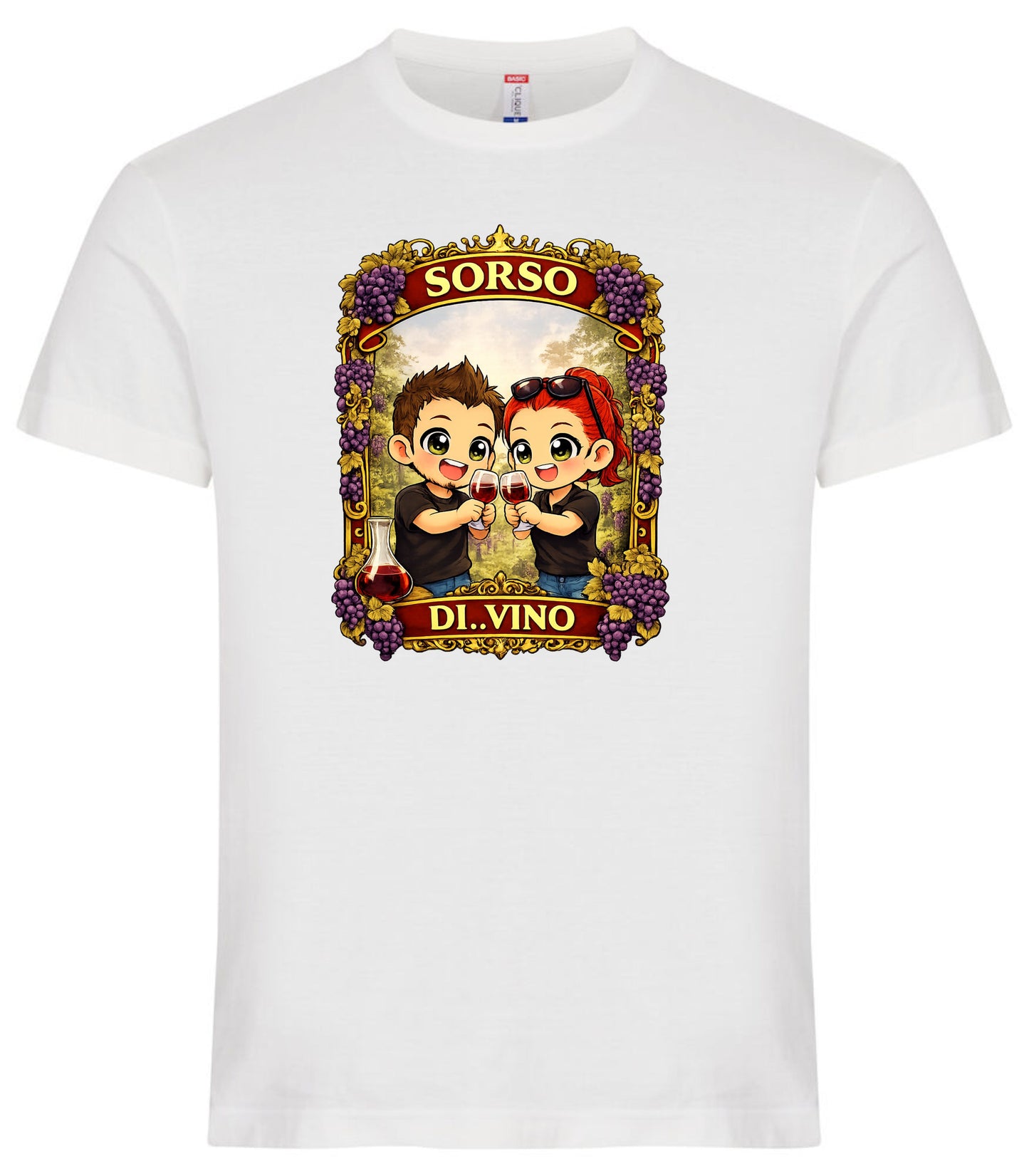 T-Shirt Divertente “Sorso di Vino” Personalizzabile con Nome – Idea Regalo per Amanti del Vino – PS 27431-A-142 PRS