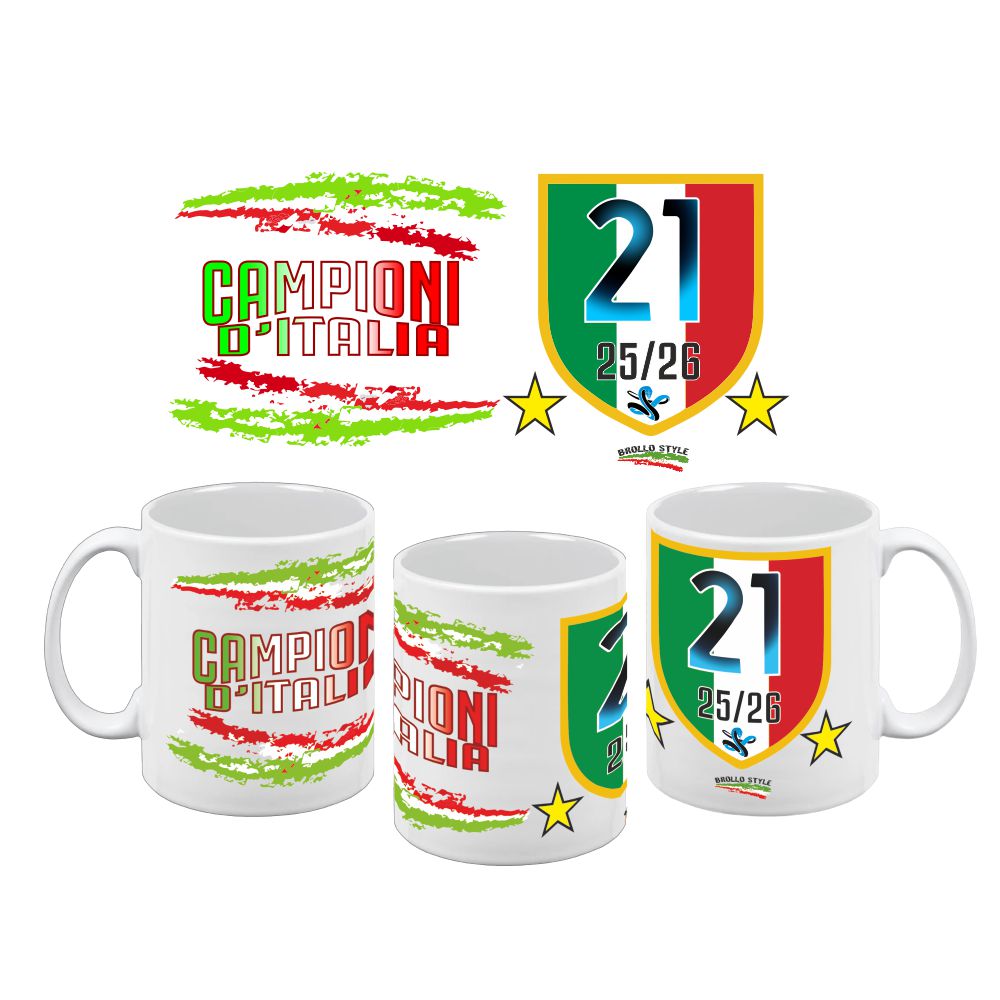 Tazza Commemorativa Inter Scudetto – 21 Scudetti 25/26 – PS 09370-INT-001