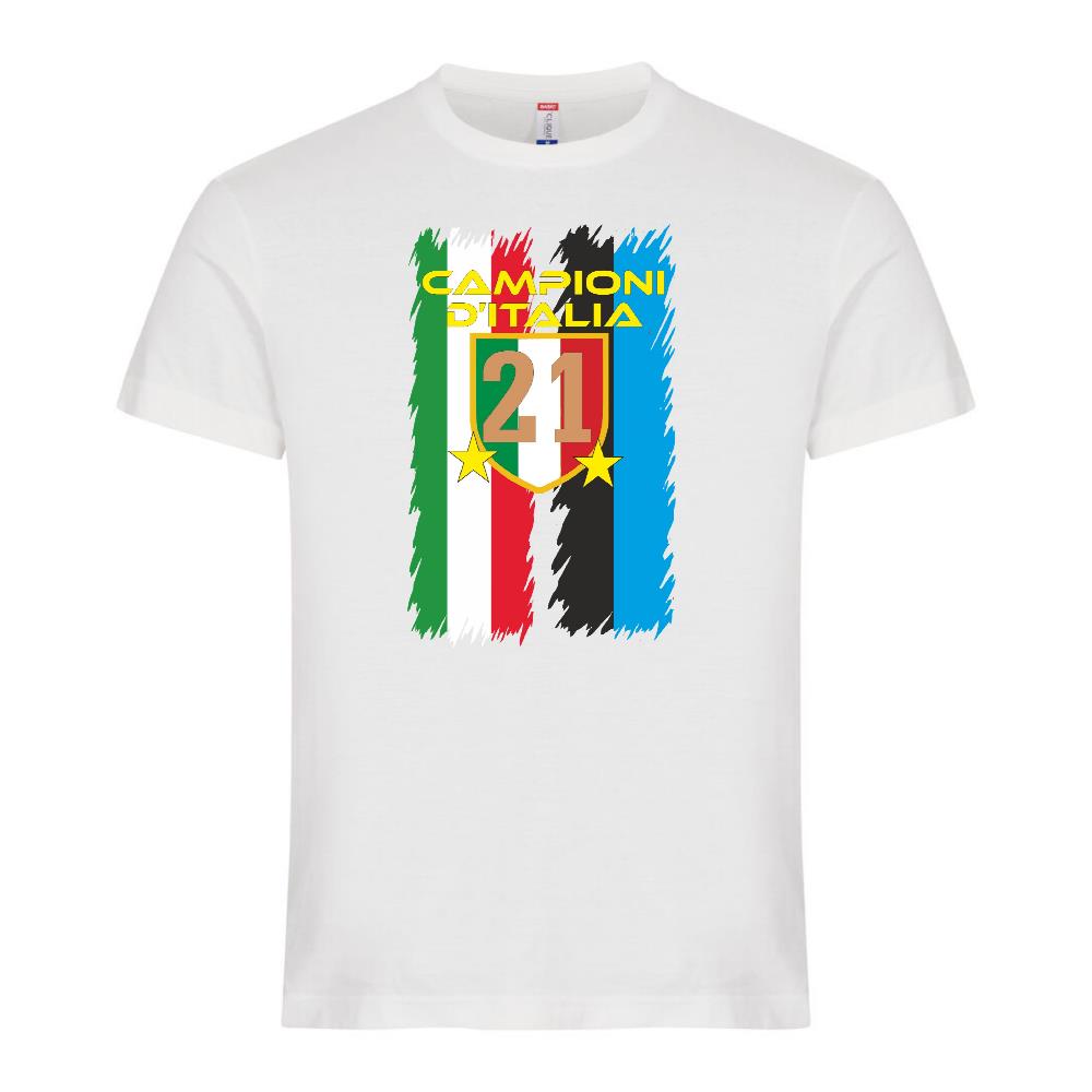 T-Shirt Calcio Inter Campioni d’Italia 2025/26 – 21 Scudetti 2 Stelle – PS 27431-INT-06