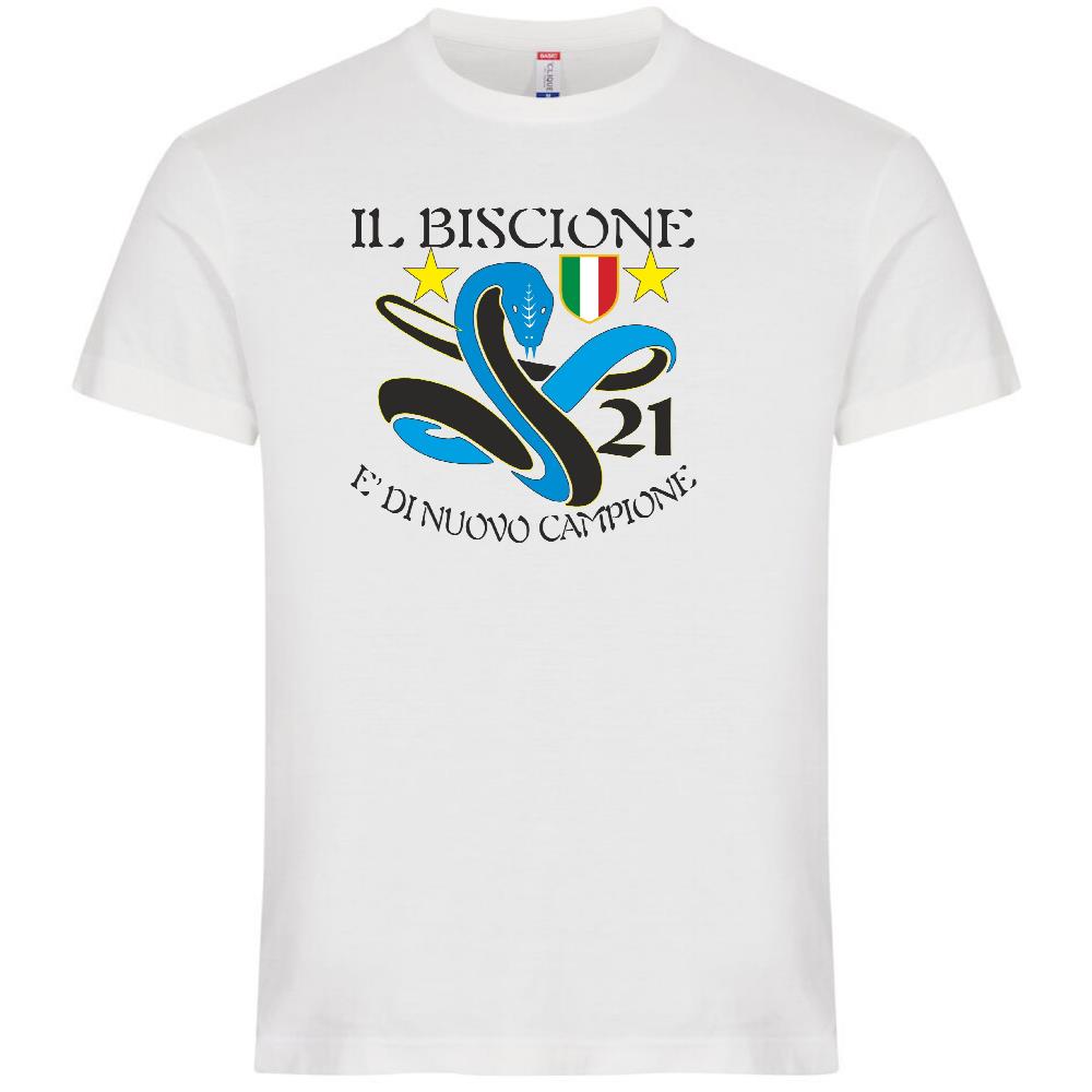 T-Shirt Calcio Inter Biscione Campioni d’Italia 25/26 – 21 Scudetti – PS 27431-INT-02