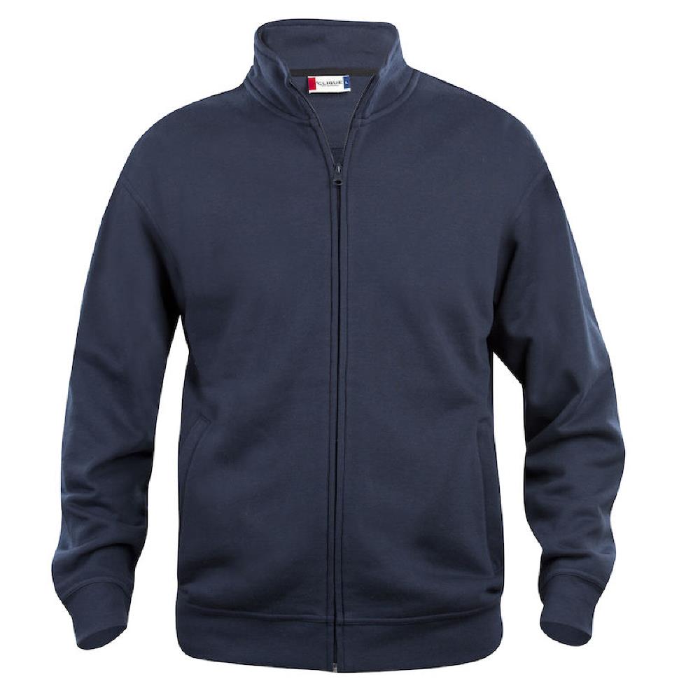 Felpa Uomo Cardigan Full Zip con Zip Lunga No Cappuccio – Clique – PS 32400 PRS
