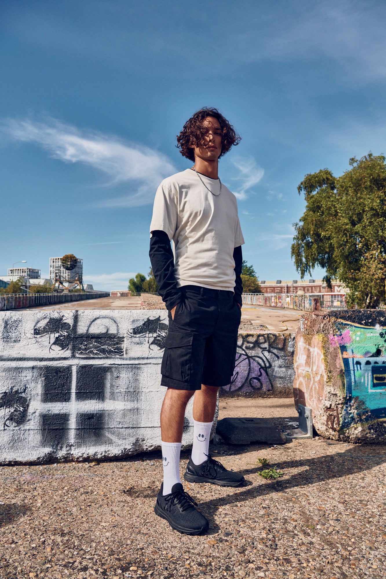 Bermuda Cargo Shorts Unisex in Cotone Organico – PS 29997