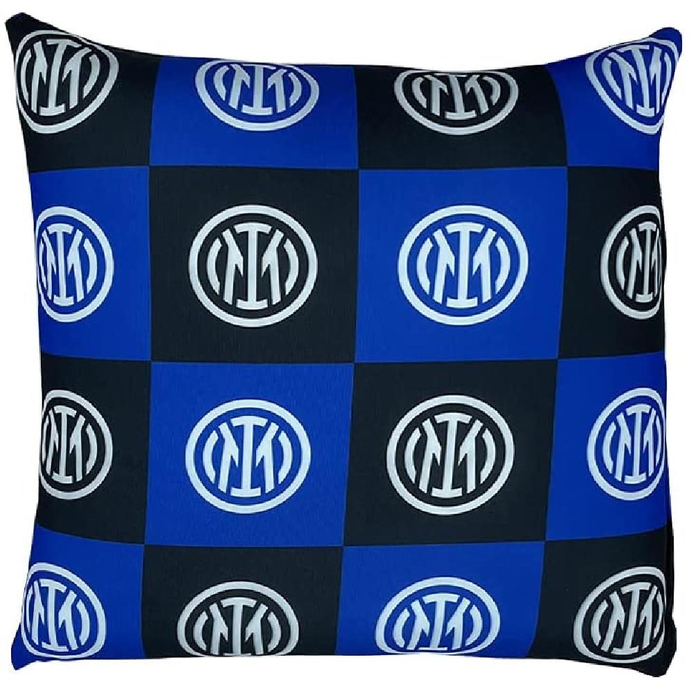 Cuscino a Scacchi Nero/Blu – Gadget da Salotto Prodotto Ufficiale FC Internazionale Milano PS 02828