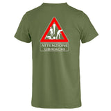 T-Shirt Addio al Celibato In Corso , Dietro  “Attenzione Ubriachi” – Maglietta Divertente con Doppia Stampa Fronte/Retro – PS 27431 - A071