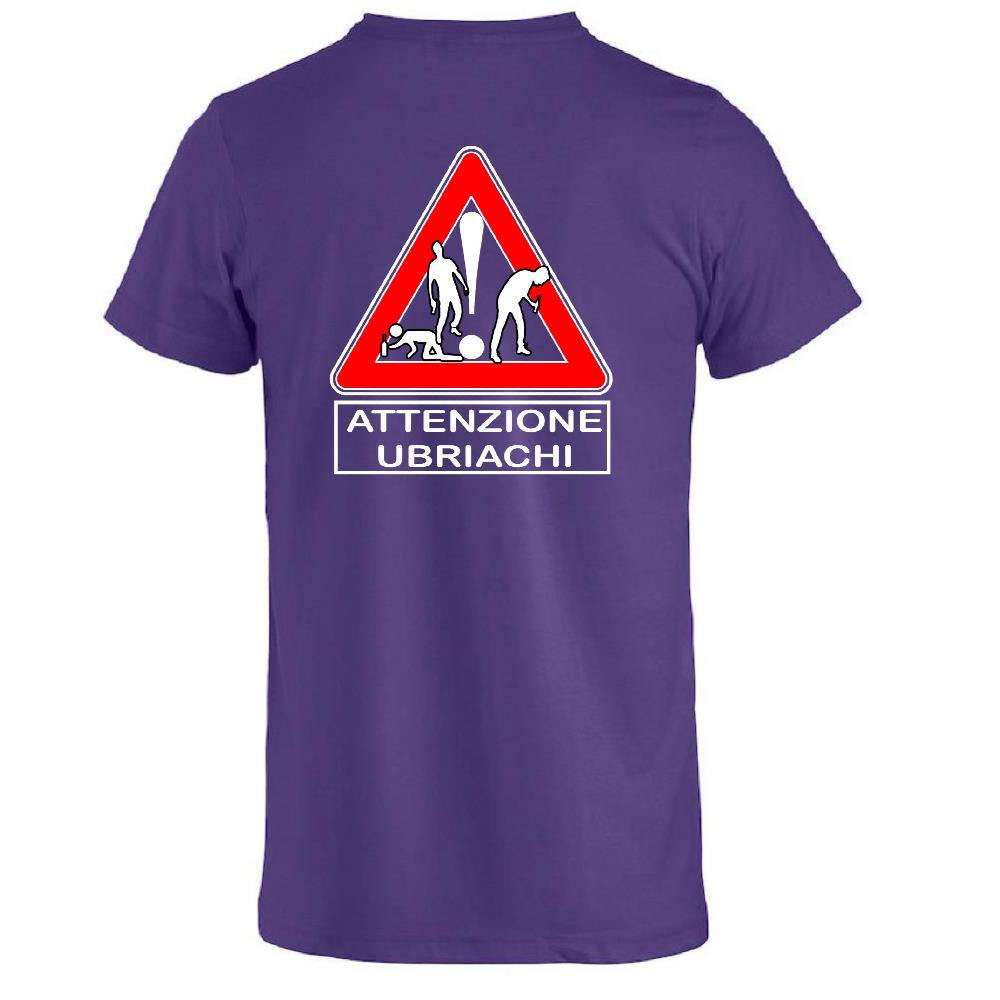 T-Shirt Addio al Celibato In Corso , Dietro  “Attenzione Ubriachi” – Maglietta Divertente con Doppia Stampa Fronte/Retro – PS 27431 - A071