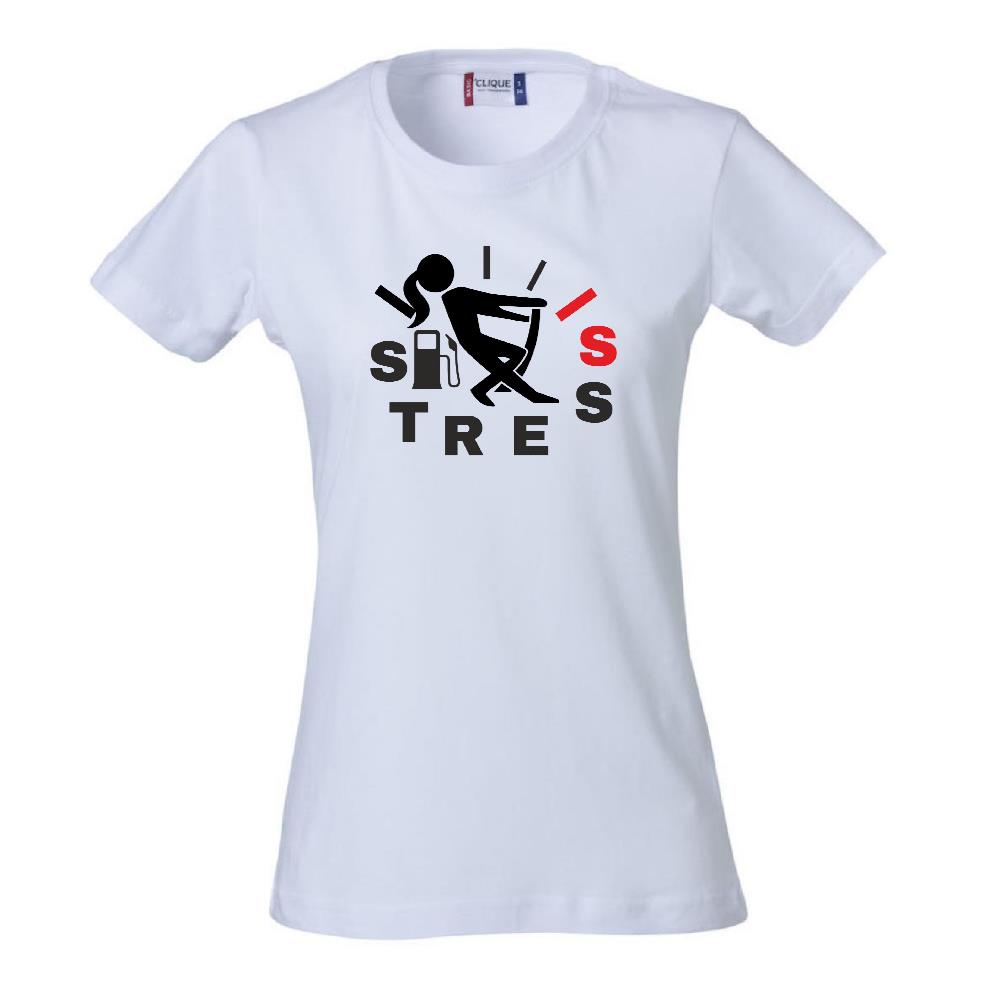 T-Shirt “Pieno di Stress” – Maglietta Simpatica Manica Corta – PS 28870-A019