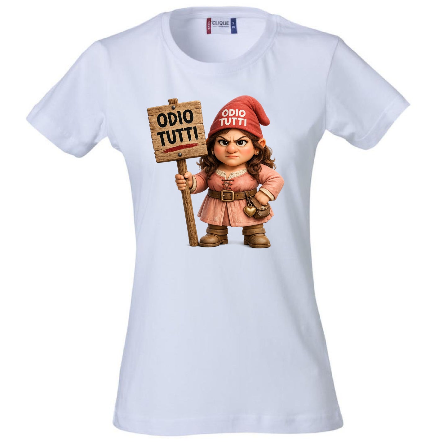 T-Shirt Donna Odio Tutti – Idea regalo – Personalizzabile Con Nom e Sulla Schiena PS 28870-034