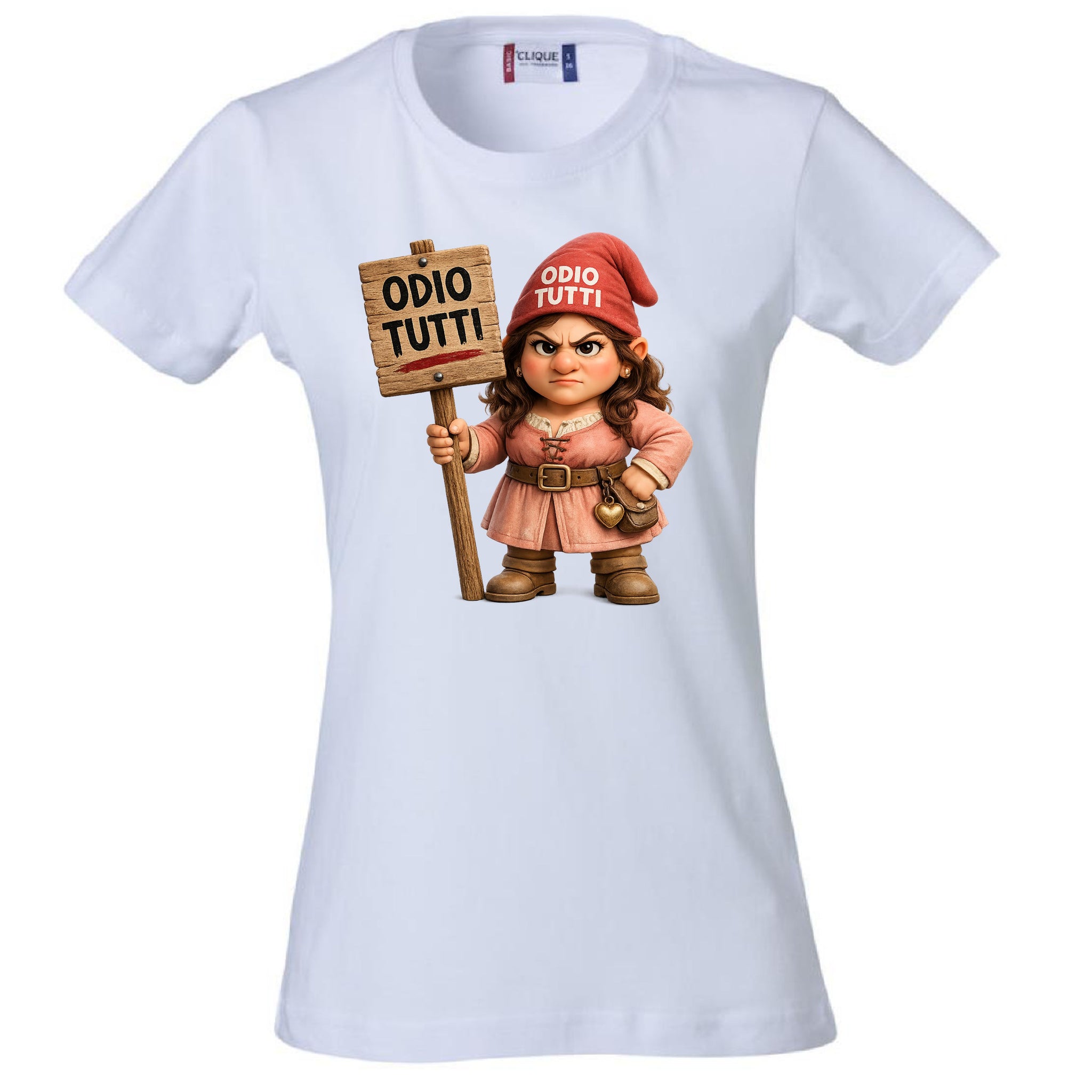 T-Shirt Donna Odio Tutti – Idea regalo – Personalizzabile Con Nom e Sulla Schiena PS 28870-034