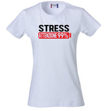 T-Shirt Donna Stress Attenzione 99%  – Idea Regalo per Mamma, Zia, Nonna o Amica – PS 28870-002