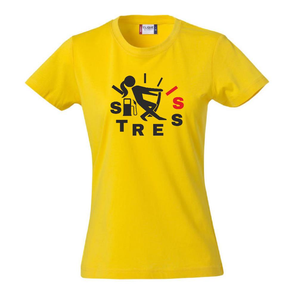 T-Shirt “Pieno di Stress” – Maglietta Simpatica Manica Corta – PS 28870-A019
