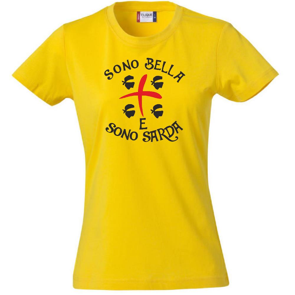 T-Shirt Donna “Sono Bella e Sono Sarda” – Maglietta Manica Corta – PS 28870-020
